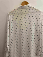 Vintage white pattern regular fit shirt size M