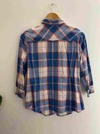 Vintage mark & spencer blue checkered womens small shirt