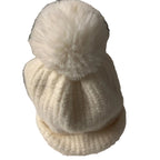 Cream knitted Beanie SKU 7220