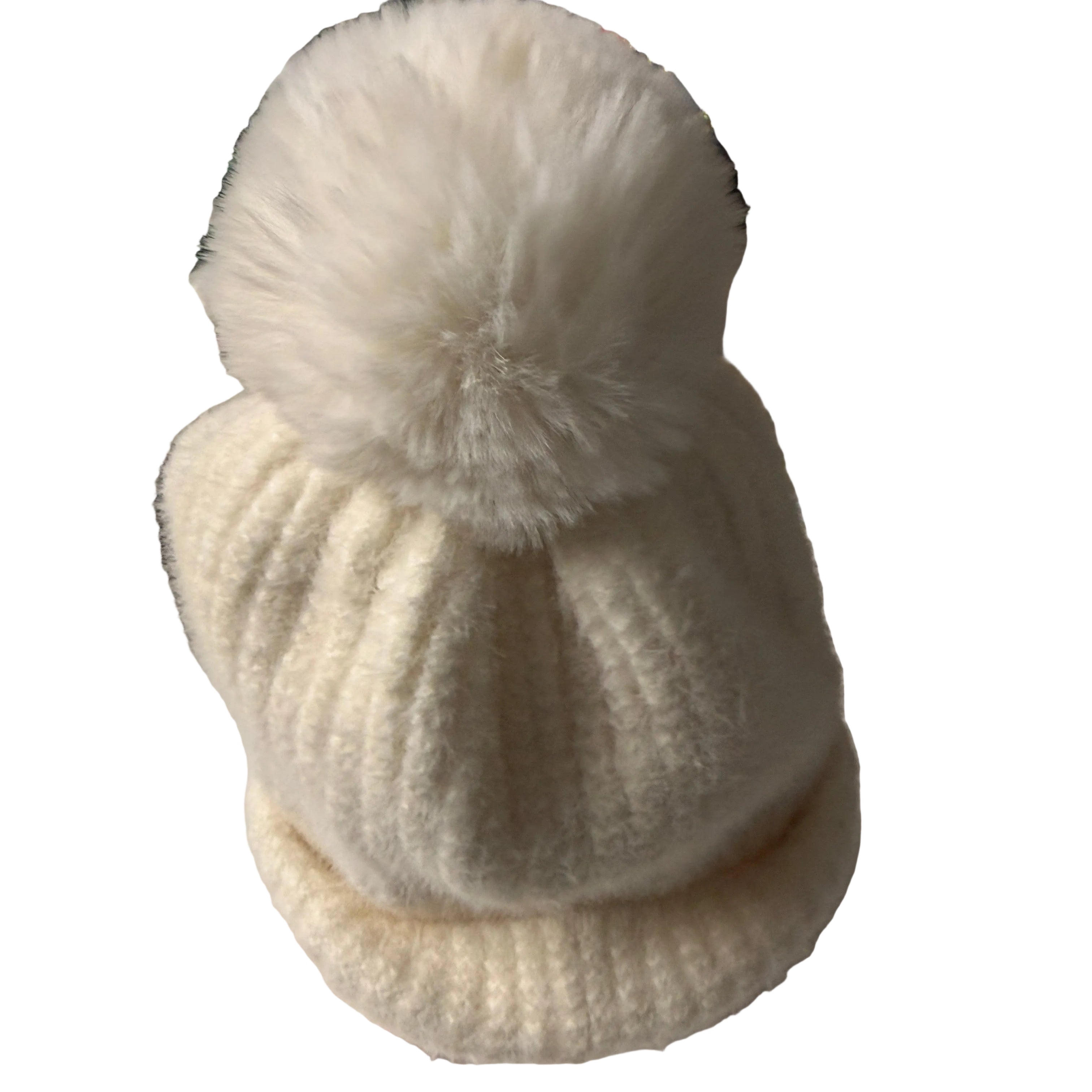 Cream knitted Beanie SKU 7220