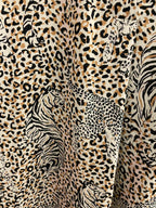 Vintage brown leaopard print pattern womens medium top