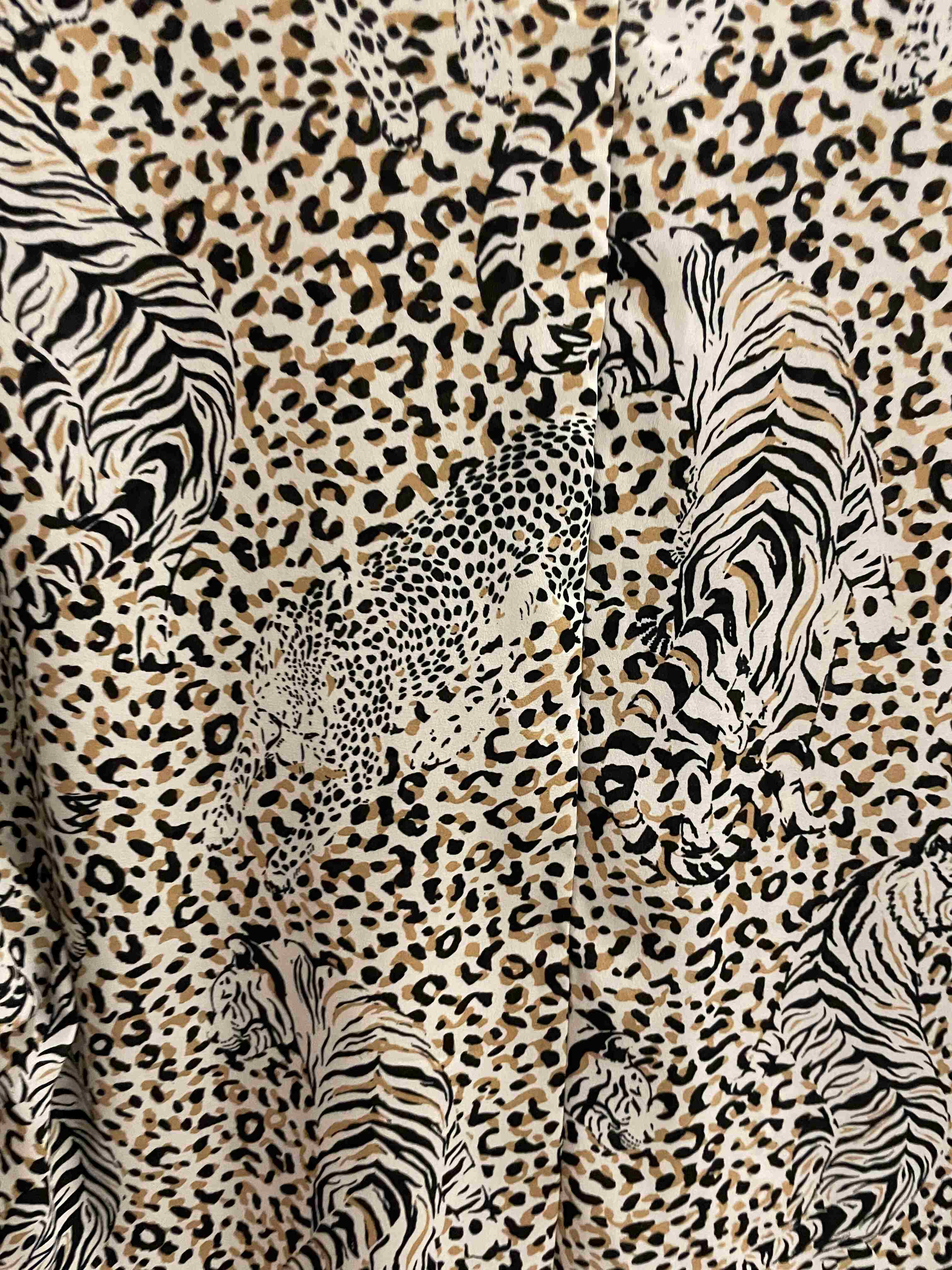 Vintage brown leaopard print pattern womens medium top