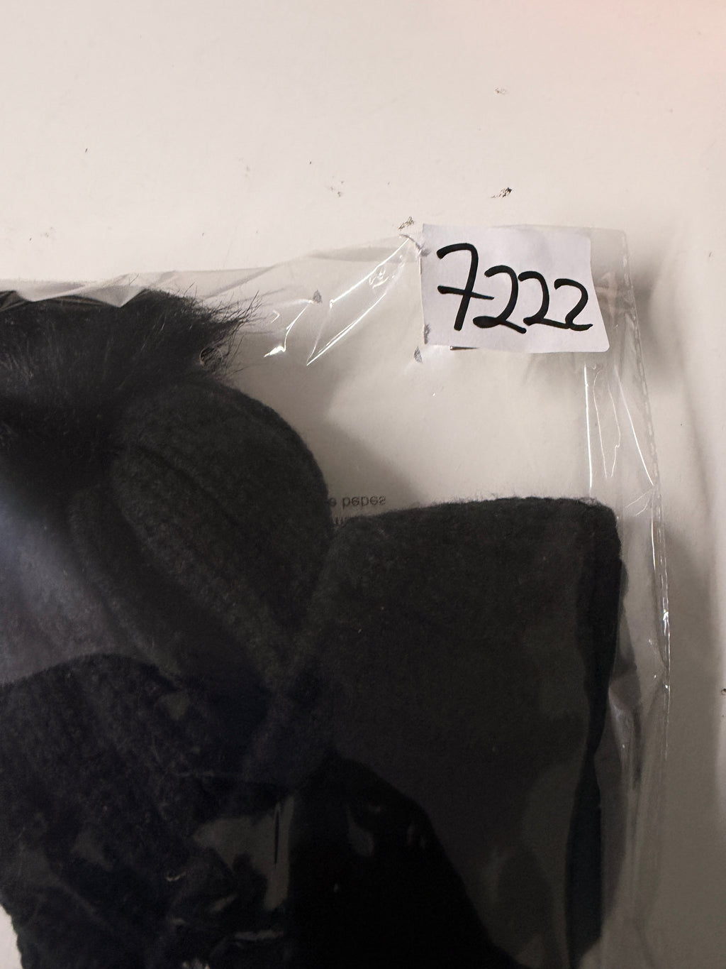 Vintage women Black Knit Pom-Pom Beanie SKU 7222