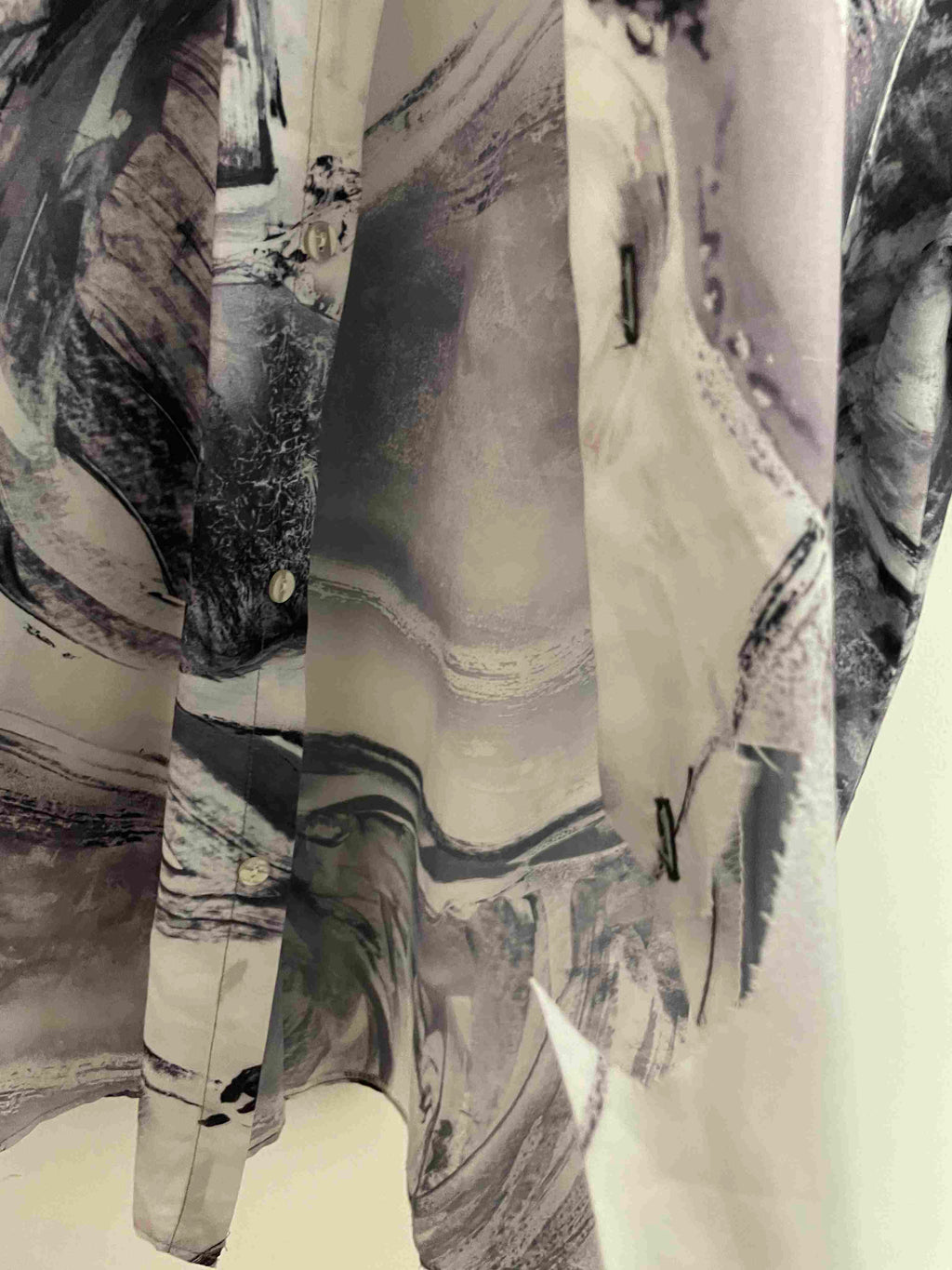 Vintage black and white abstract pattern medium short sleeve shirt