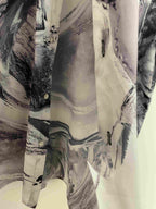 Vintage black and white abstract pattern medium short sleeve shirt