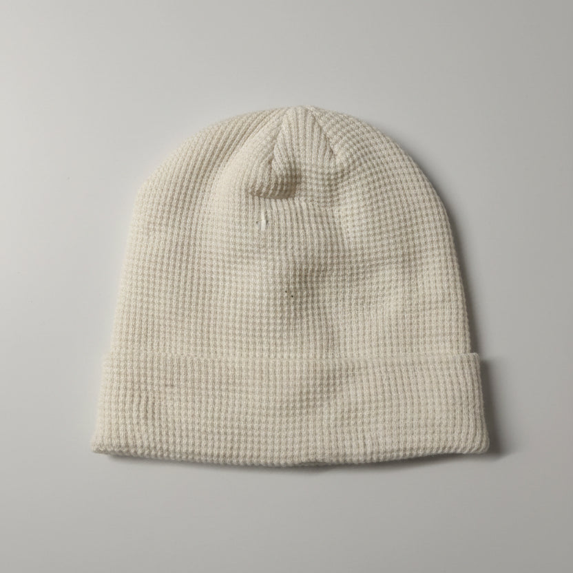 Vintage 32 heat unisex Classic Cream Ribbed Beanie 7225