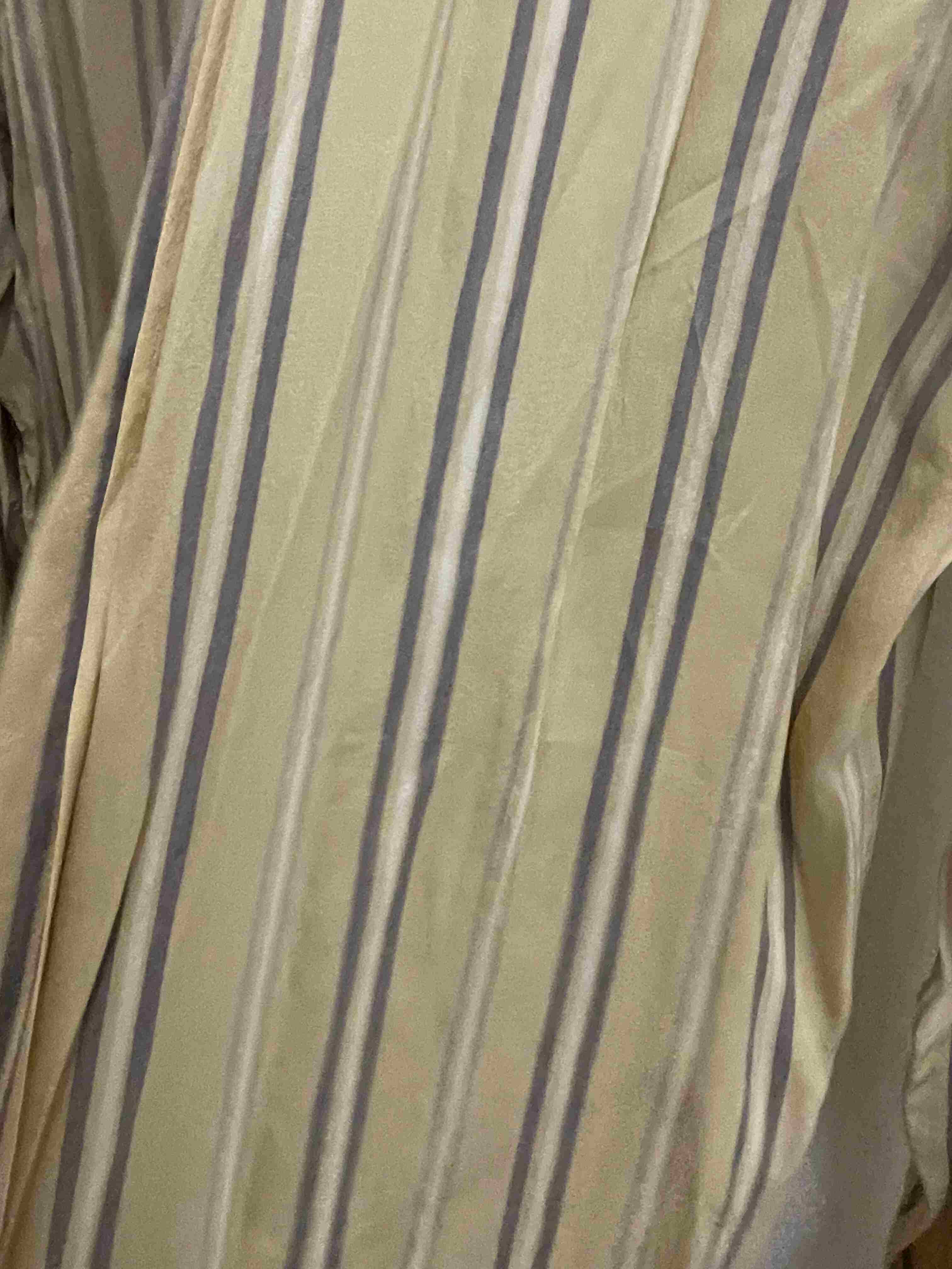 Vintage Pancaldi & B cream vertical stripe pattern mens shirt