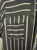 Vintage river island grey vertical stripe police shirt size 12