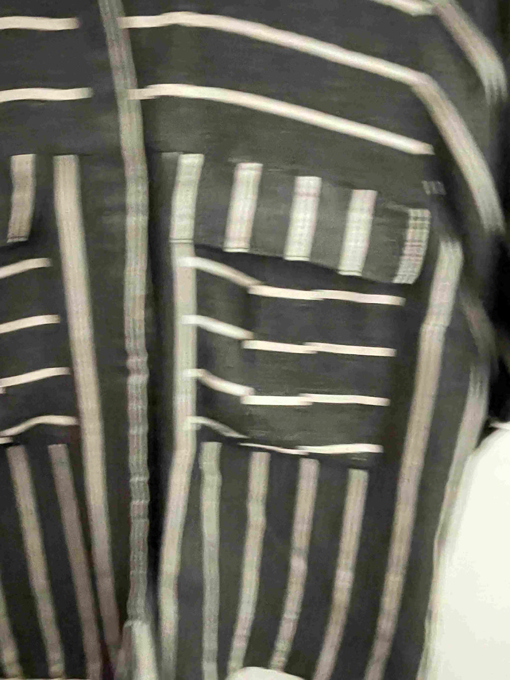 Vintage river island grey vertical stripe police shirt size 12