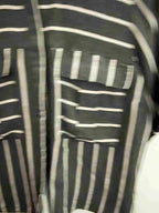 Vintage river island grey vertical stripe police shirt size 12