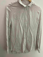 Vintage hush white printed pattern regular fit small shirt