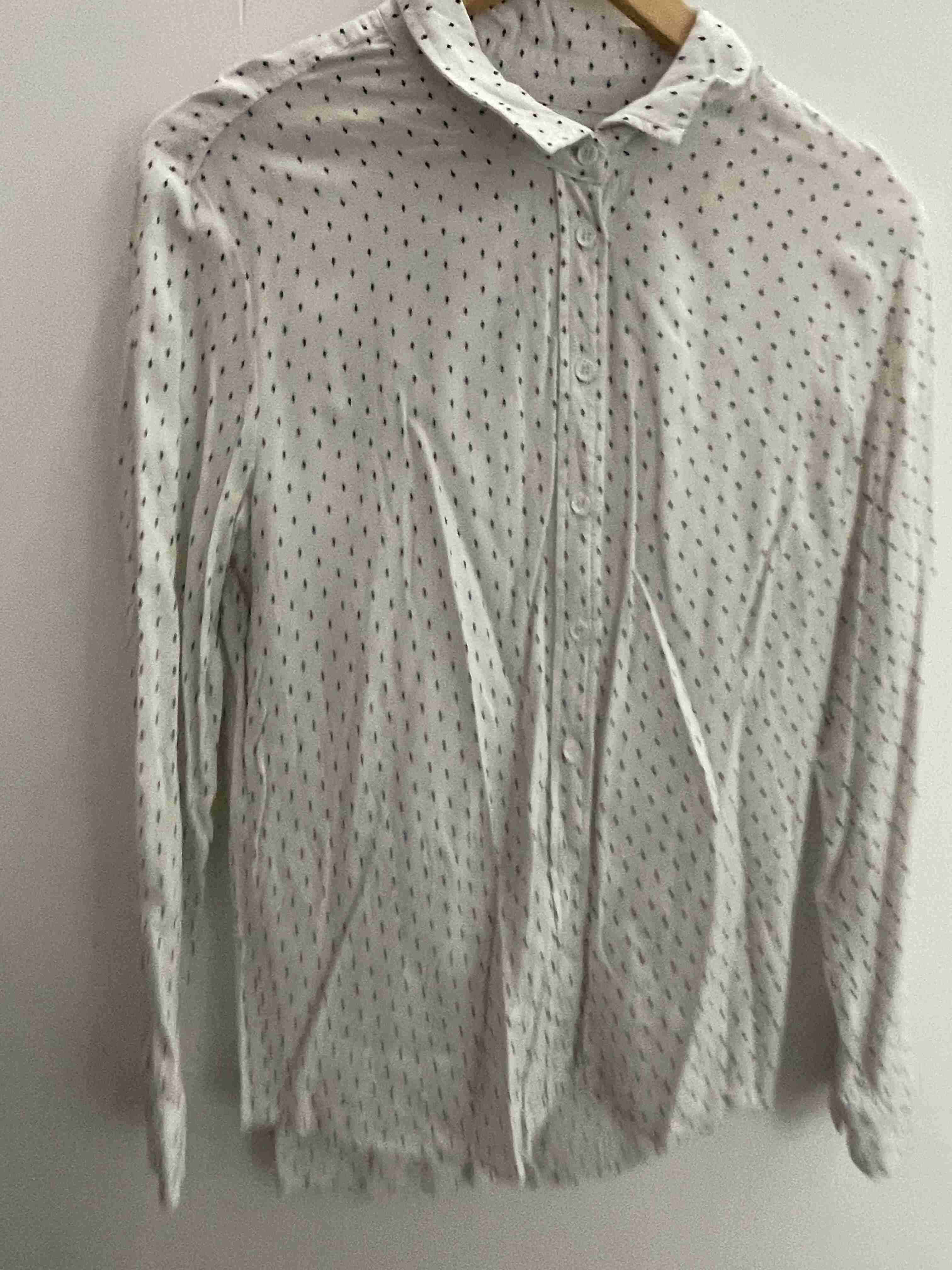 Vintage hush white printed pattern regular fit small shirt