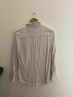 Vintage hush white printed pattern regular fit small shirt