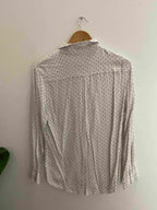 Vintage hush white printed pattern regular fit small shirt