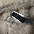 Vintage Brown and White Sherpa-Lined leather faux fur Bucket Hat SKU 7232
