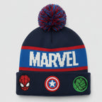 Vintage kids 7-9yrs Marvel Avengers Navy stripe Knit Beanie SKU 7233