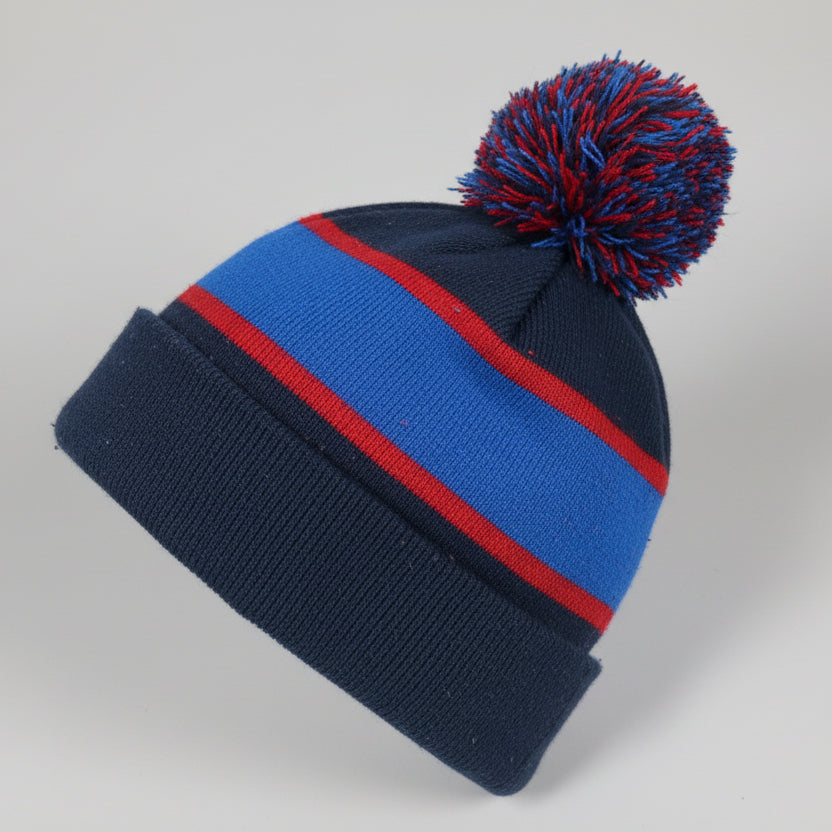 Vintage kids 7-9yrs Marvel Avengers Navy stripe Knit Beanie SKU 7233