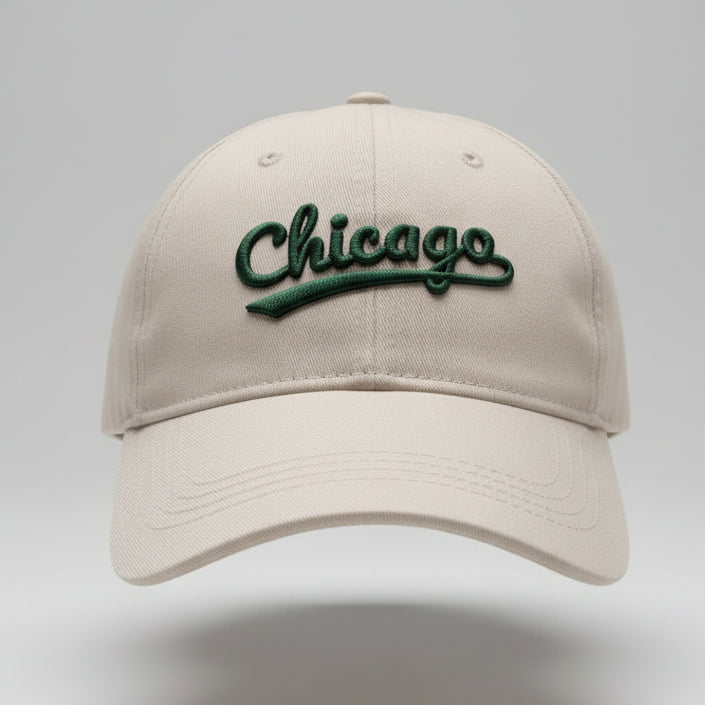 Chicago graphics white Baseball Cap SKU 7234