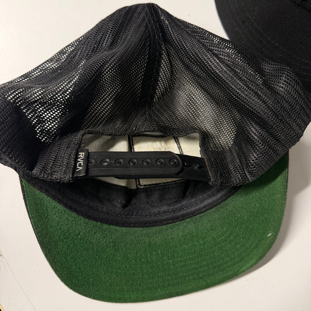 RVCA logo crest men black Trucker Hat SKU 7239