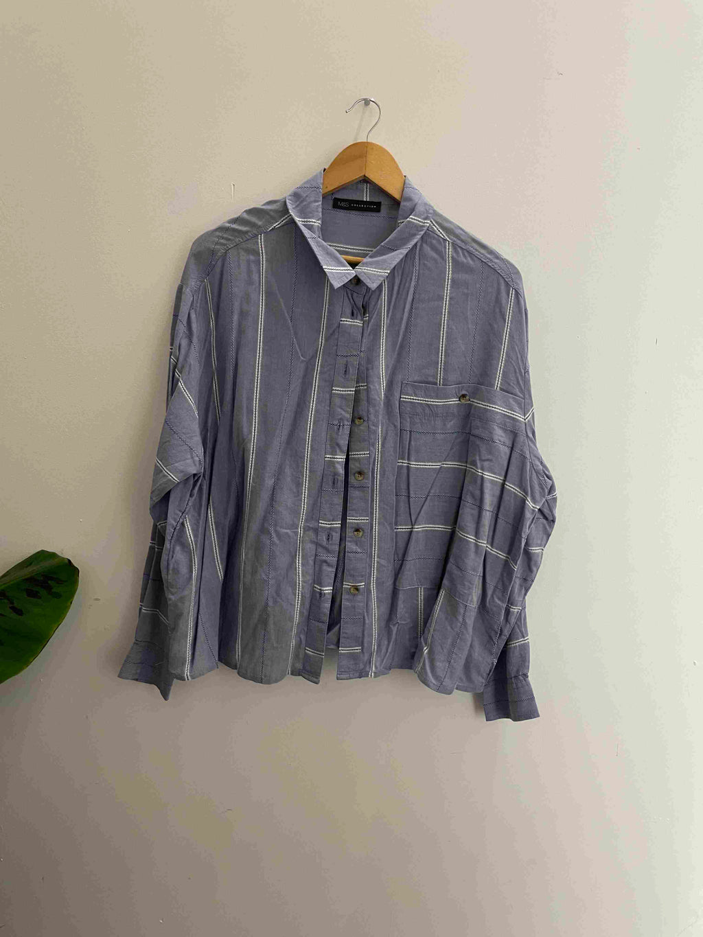 Vintage Mark & spencer blue medium shirt