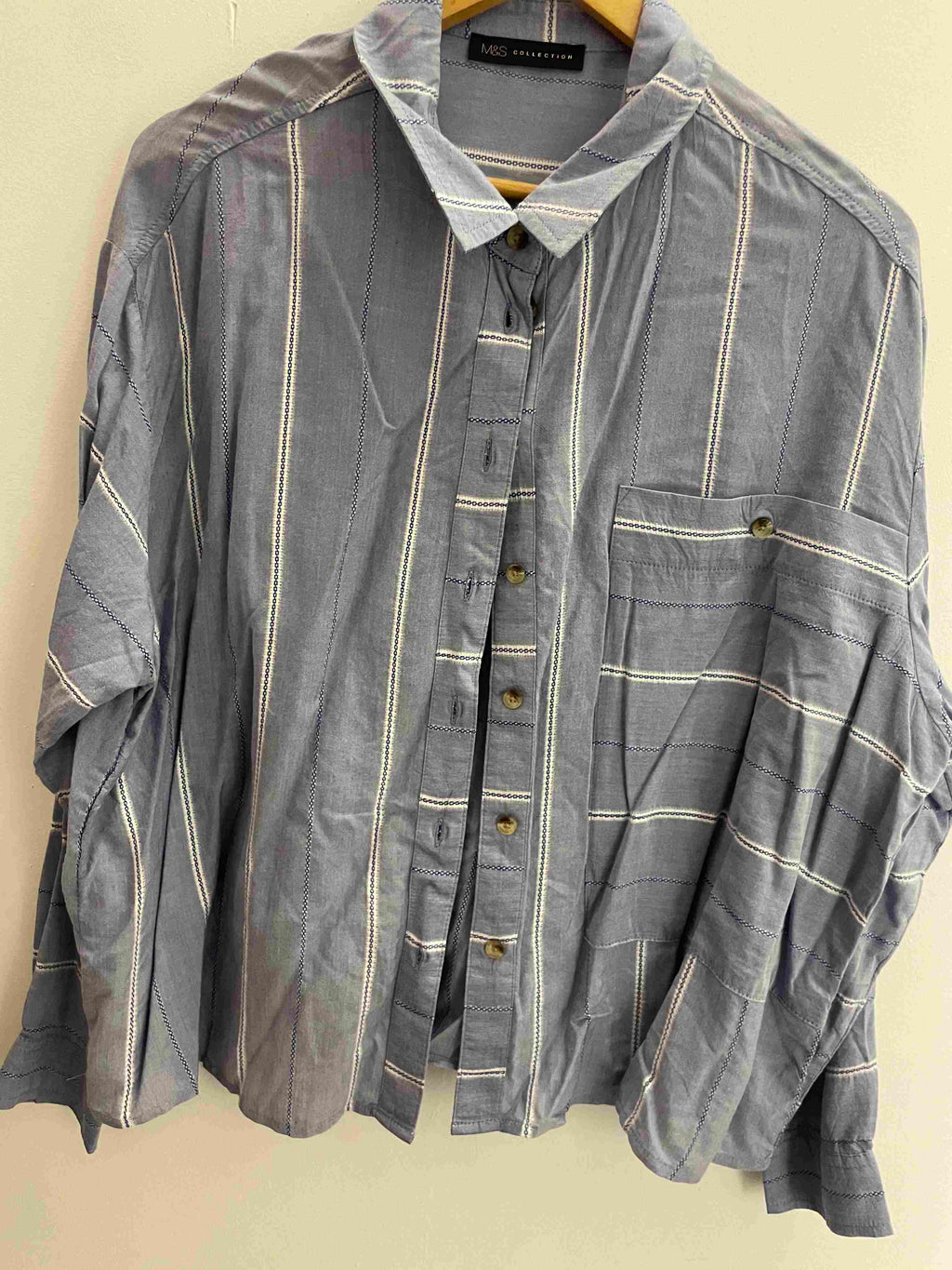 Vintage Mark & spencer blue medium shirt