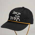 Vintage men Skap & Destroy graphics Trasher Black baseball cap with text SKU 7242