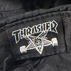 Vintage men Skap & Destroy graphics Trasher Black baseball cap with text SKU 7242