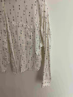 Vintage white printed pattern medium shirt size M