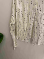Vintage white printed pattern medium shirt size M