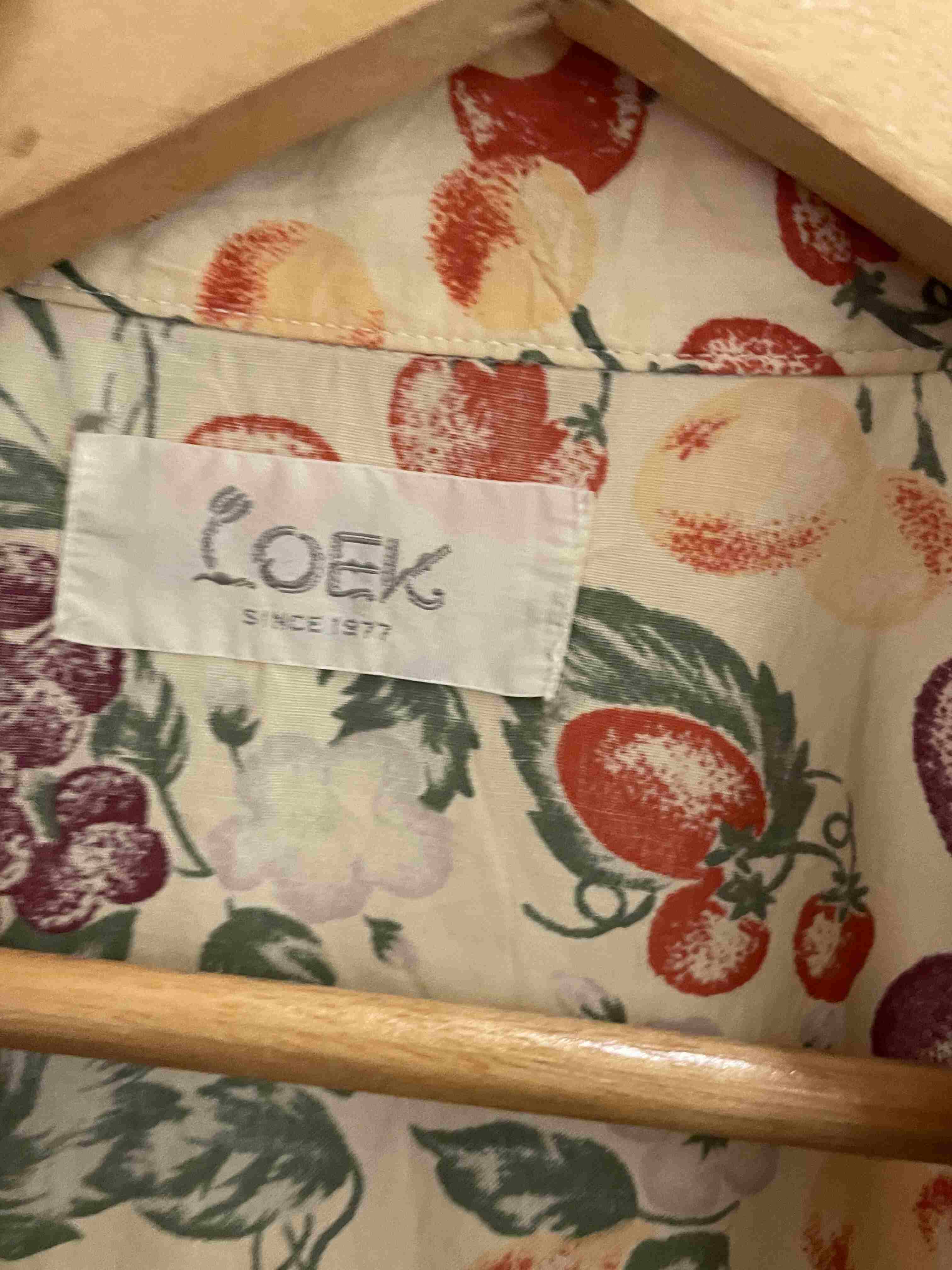 Vintage coek yellow floral pattern medium short sleeve shirt