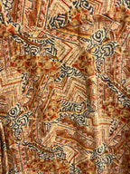 Vintage large brown abstract festive pattern mens shirt