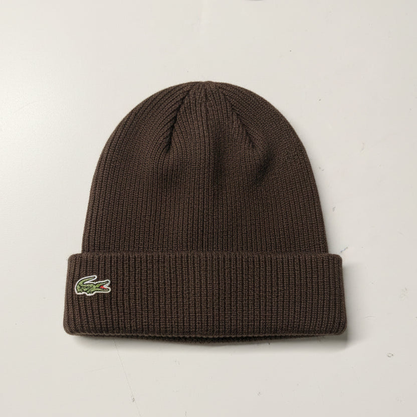 Lacoste Classic Brown Knit Beanie SKU 7255