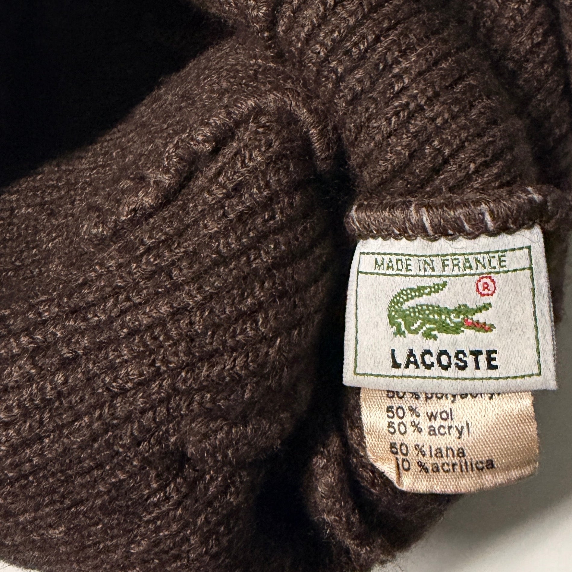 Lacoste Classic Brown Knit Beanie SKU 7255