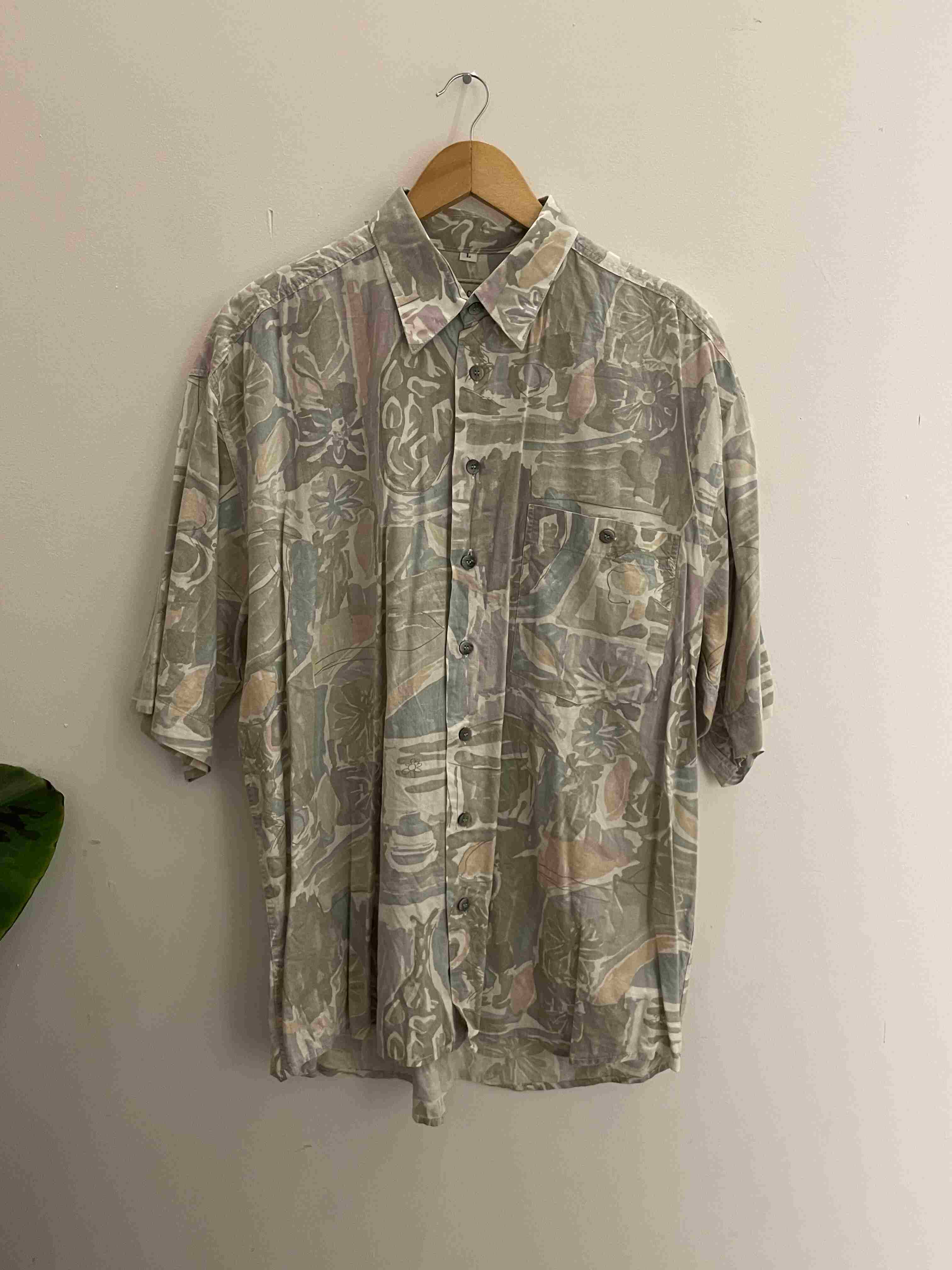 Vintage Sieden sticker grey abstract pattern large shirt