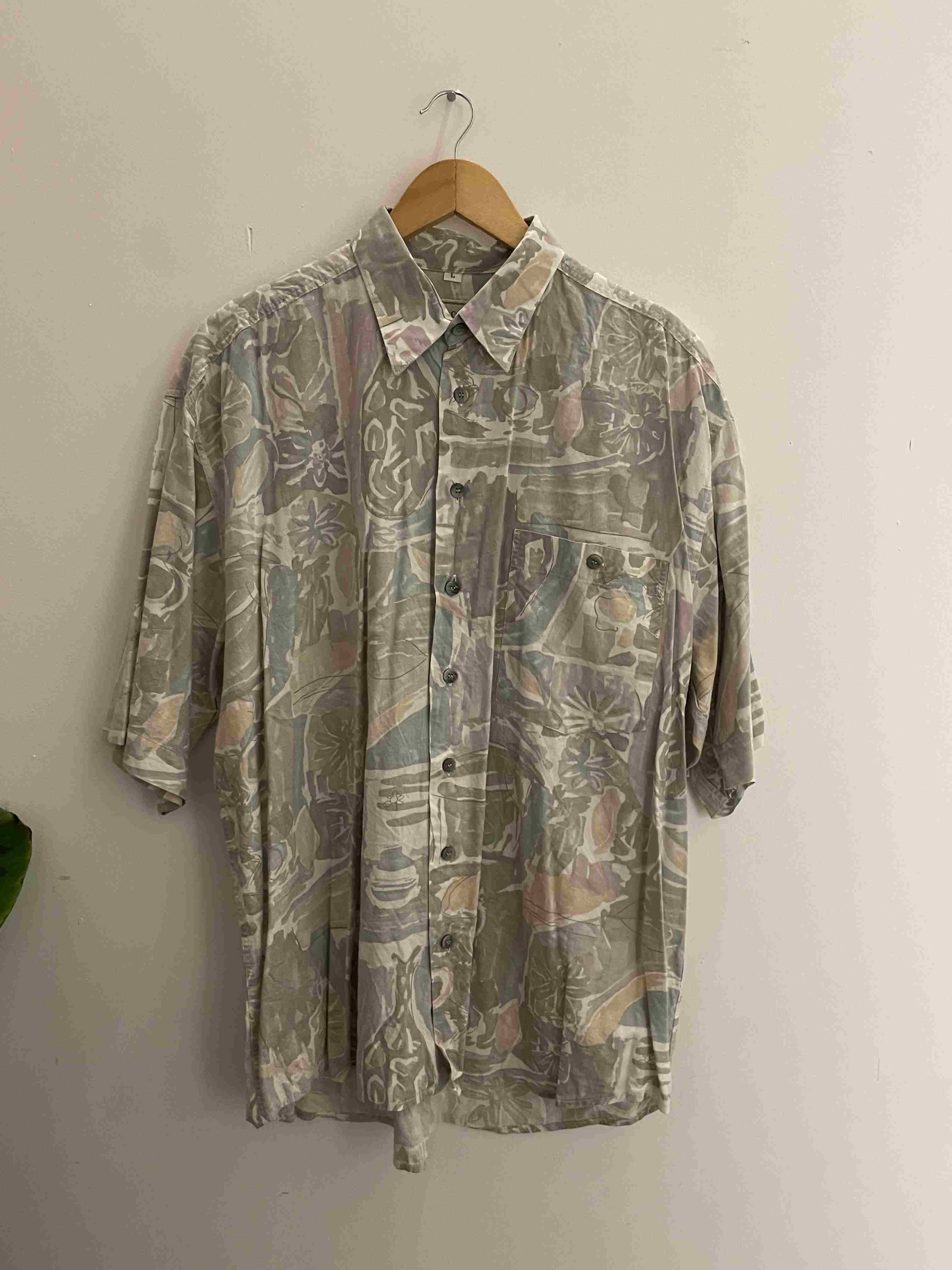 Vintage Sieden sticker grey abstract pattern large shirt