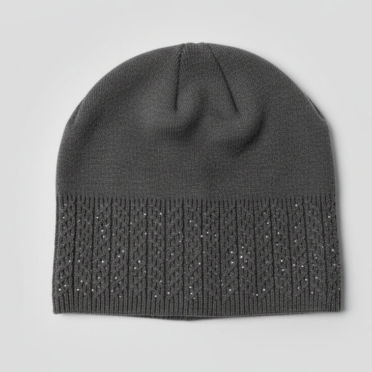 Gray knit beanie SKU 7257