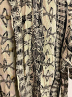 Vintage john stevens small white and black abstract pattern small shirt
