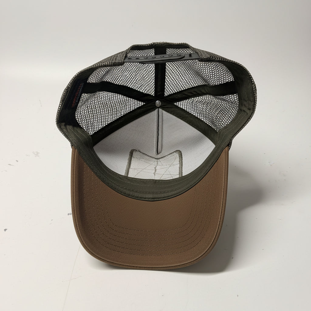 Vintage Tiger graphics crest brown Trucker Hat SKU 7261