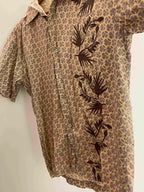 Vintage brown printed pattern small shirt