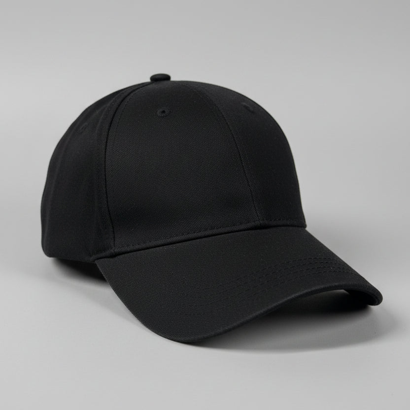 Sleek Black Adjustable Baseball Cap SKU 7269