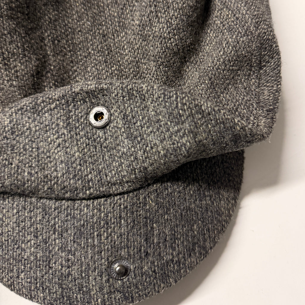 vintage men Yorkshire Tweed moon 80's grey newsboy cap SKU 7274