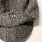 vintage men Yorkshire Tweed moon 80's grey newsboy cap SKU 7274
