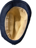 Vintage kids 4-7 years Palm tree Patterned cream Fedora hat SKU 7276