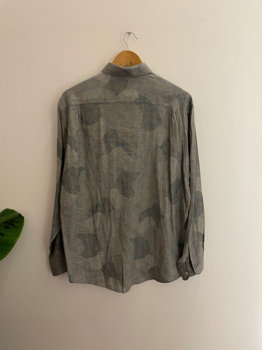 Vintage Alter ego grey abstract pattern shirt size M