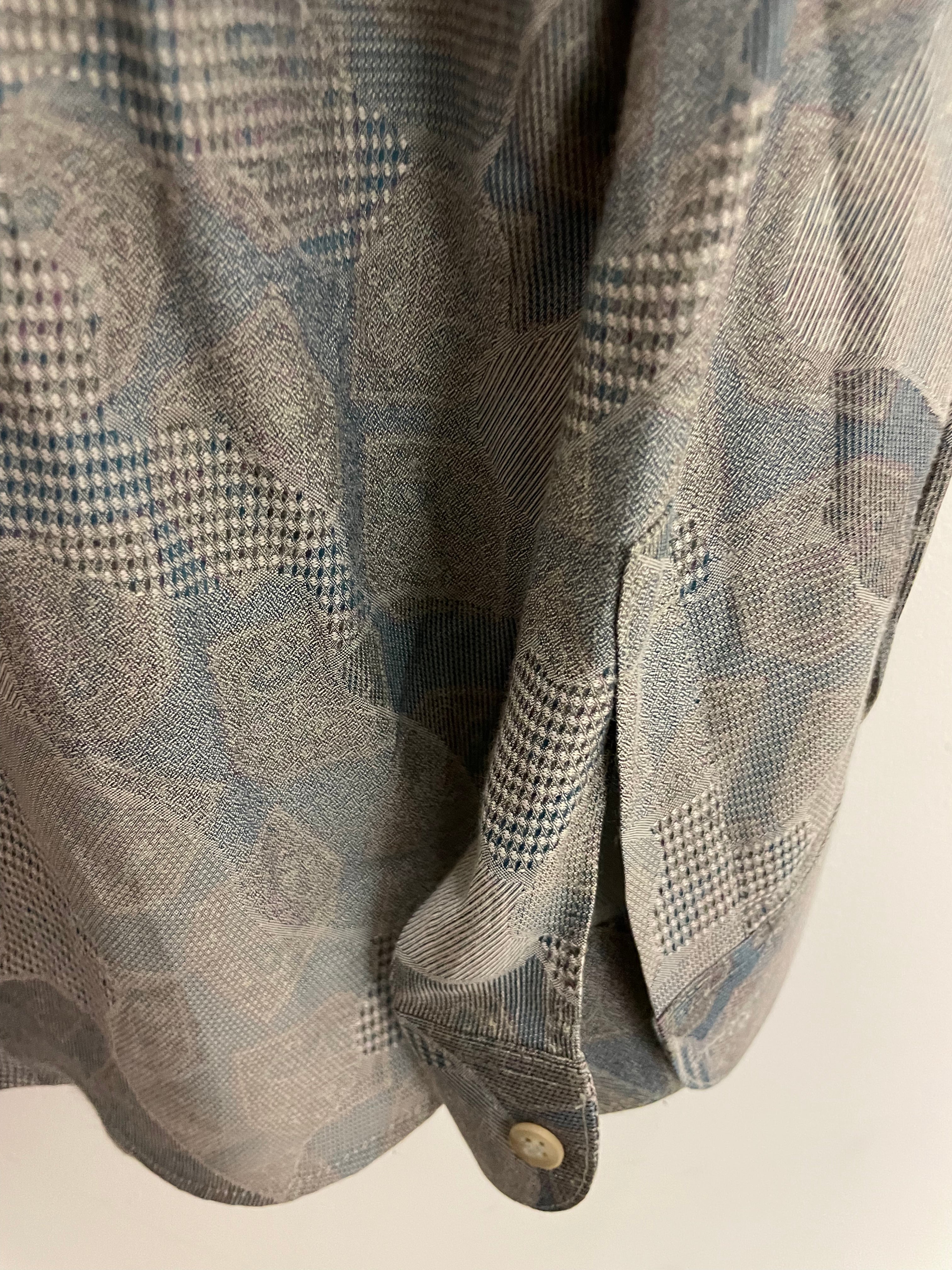Vintage Alter ego grey abstract pattern shirt size M