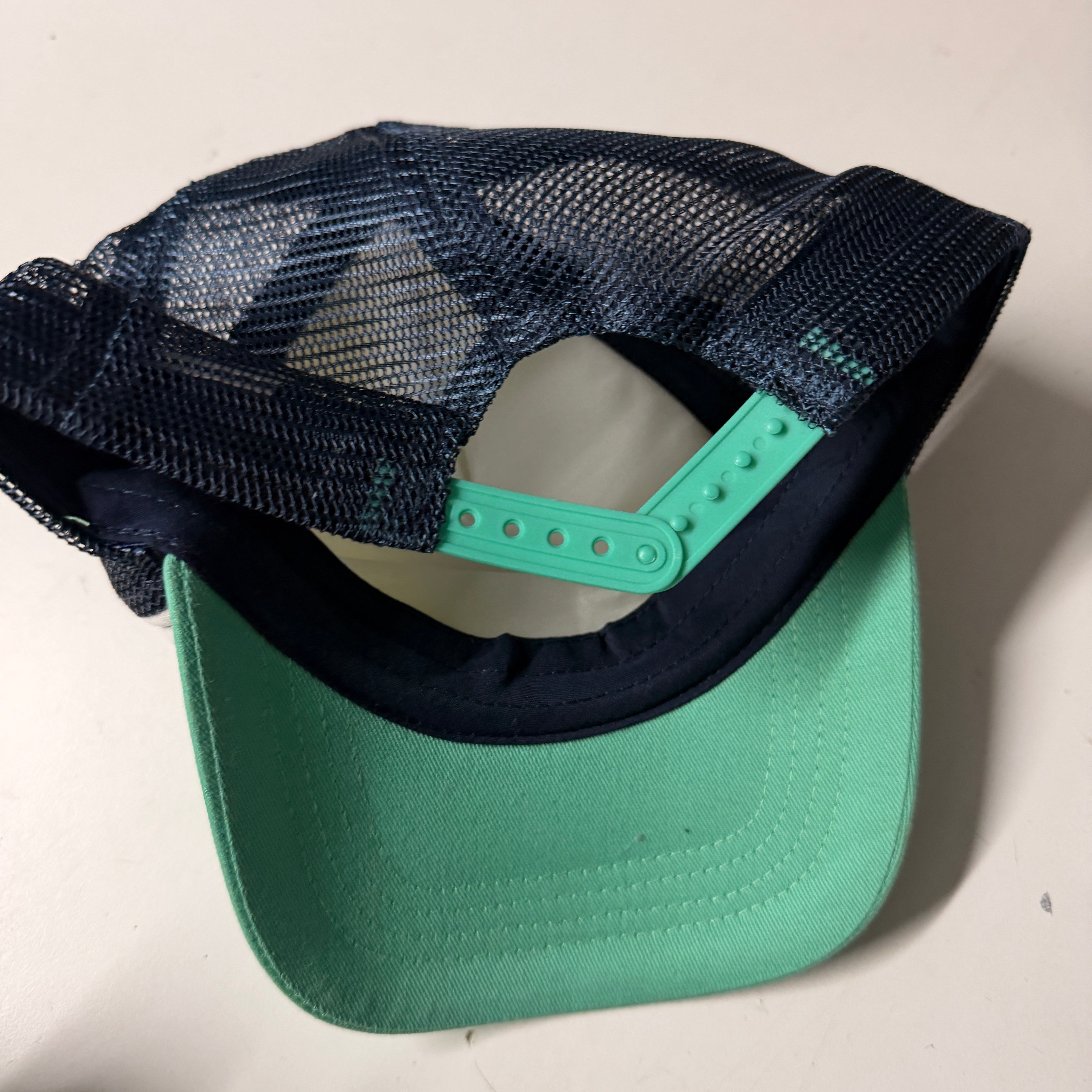 Vintage kids 11-13 yrs Miami sunshine city logo multi colorblock trucker hat SKU 7281