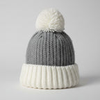 Two-Tone Cable Knit Pom-Pom Beanie SKU 7283