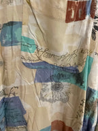 Vintage club d'amingo cream long sleeve abstract pattern shirt size M