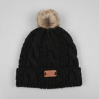 Black Abey tradition Chunky Knit Beanie SKU 7290
