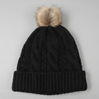 Black Abey tradition Chunky Knit Beanie SKU 7290